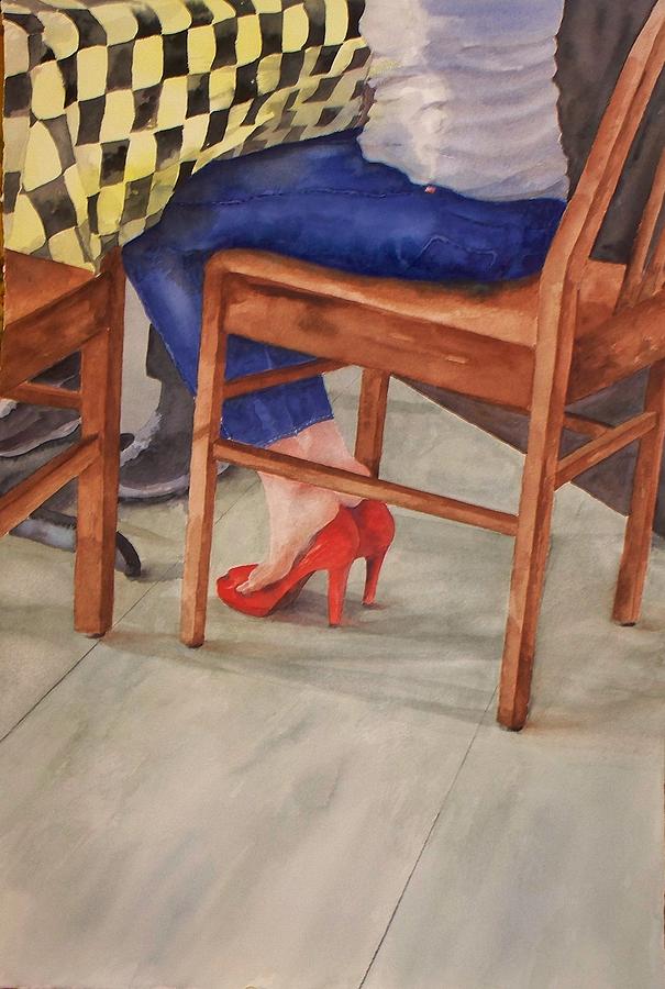Cool N Her Heels Painting by Celene Terry