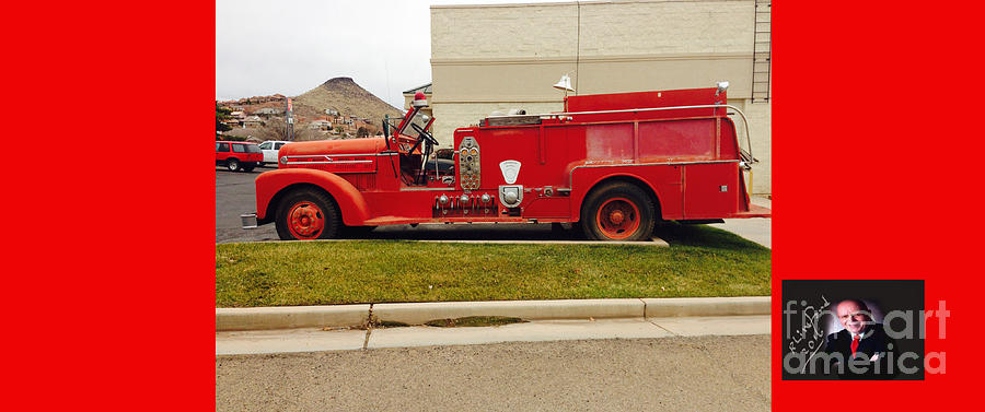 Cool Old Red Fire Truck Photograph by Richard W Linford