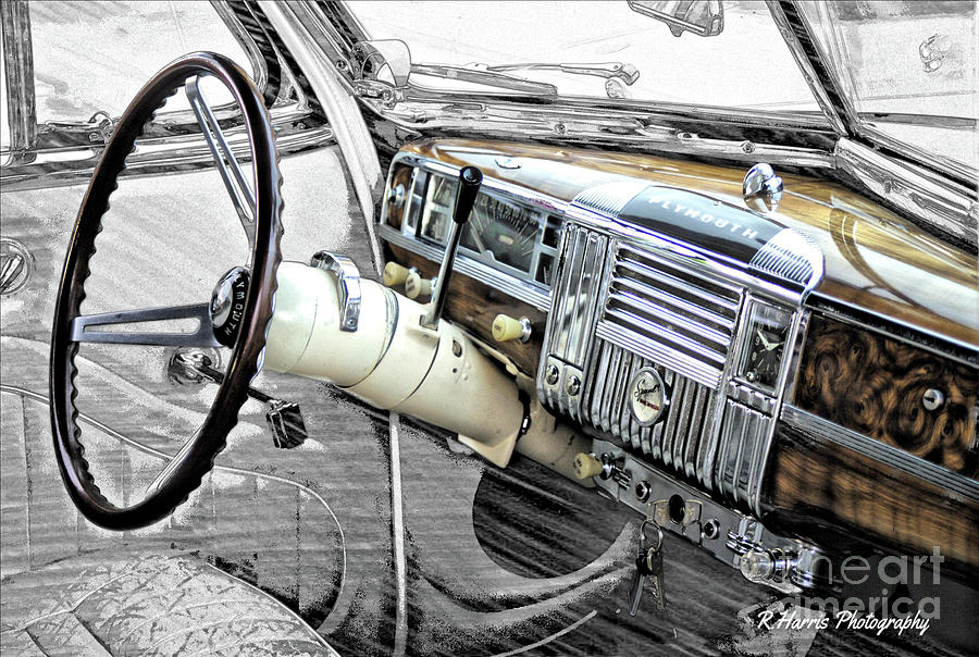 Cool Plymouth Dash Abstract Photograph by Randy Harris