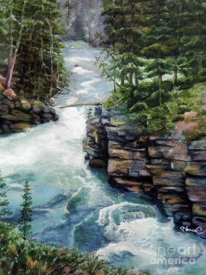 Cool River Painting by Nancy Charbeneau