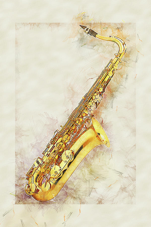 Cool Saxophone Digital Art by Anthony Murphy