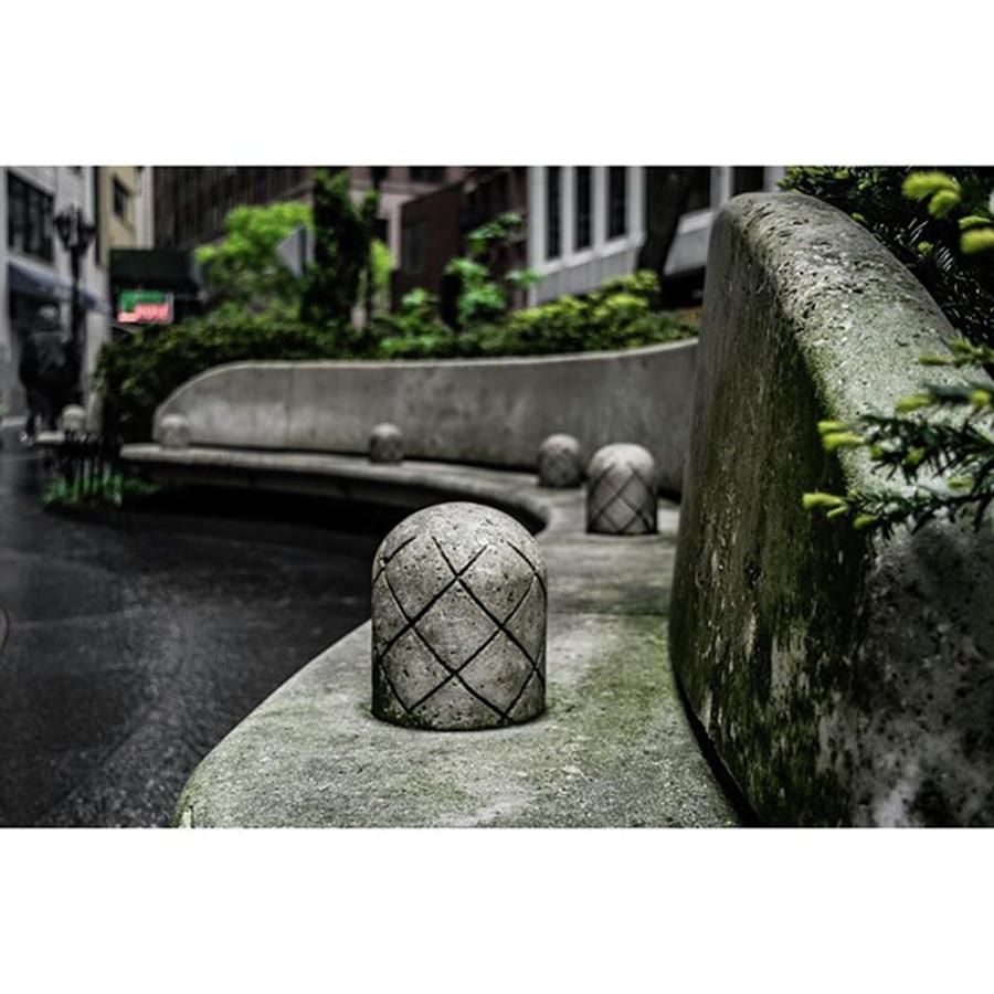 New York City Photograph - Cool Stone Bench. #nyc #nikon by AJS Photography