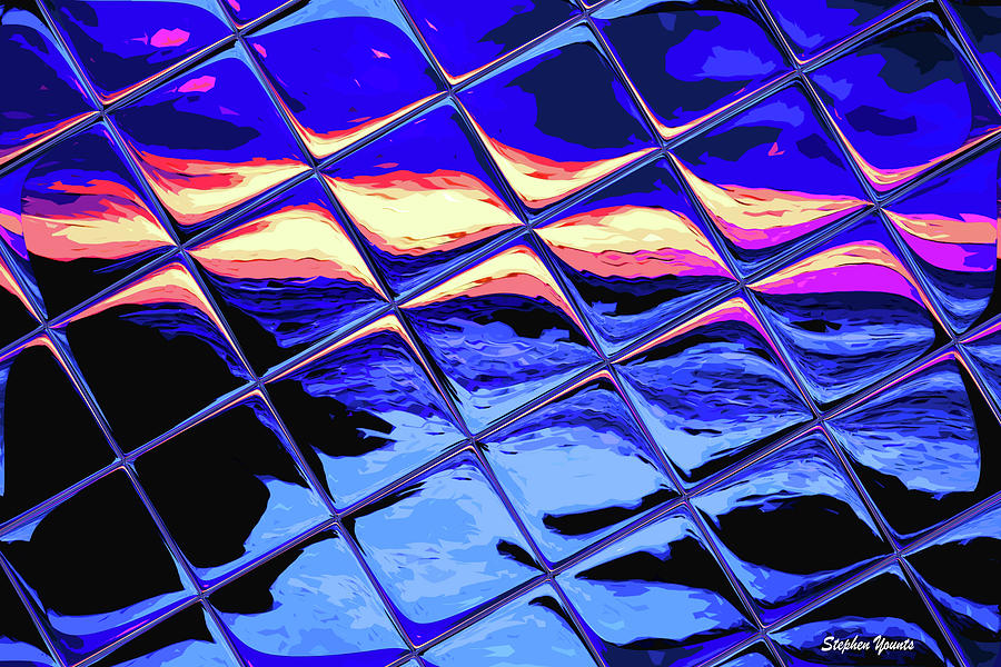 Cool Tile Reflection Digital Art by Stephen Younts