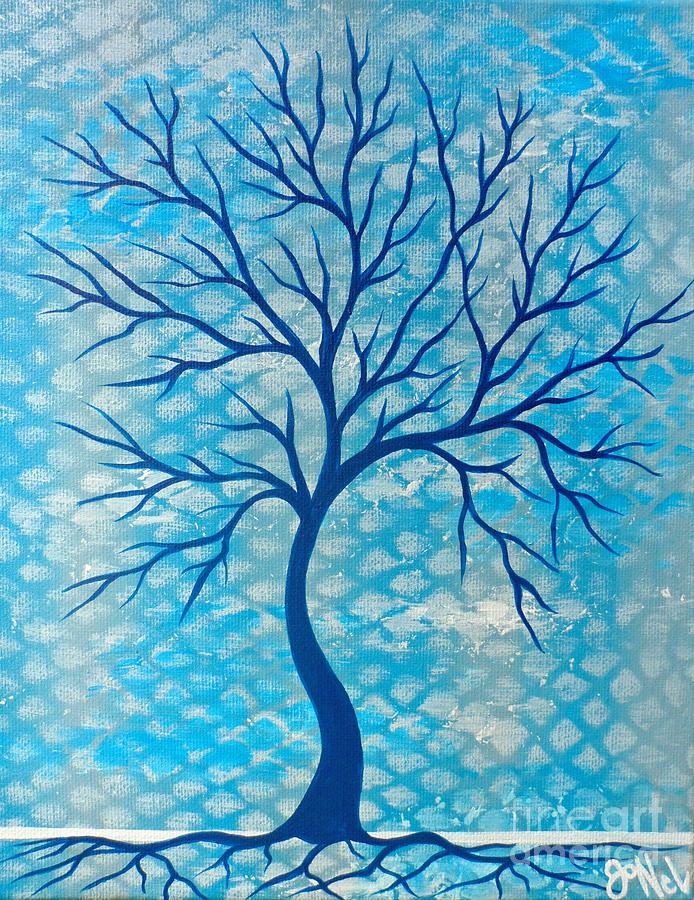 Cool Tree Blue Painting