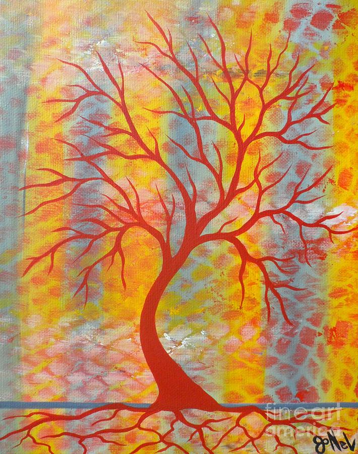 Cool Tree Red Painting