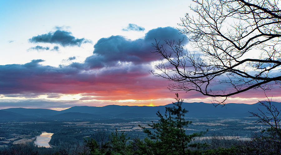 Cool Winter Shenandoah Sunrise Photograph by Lara Ellis