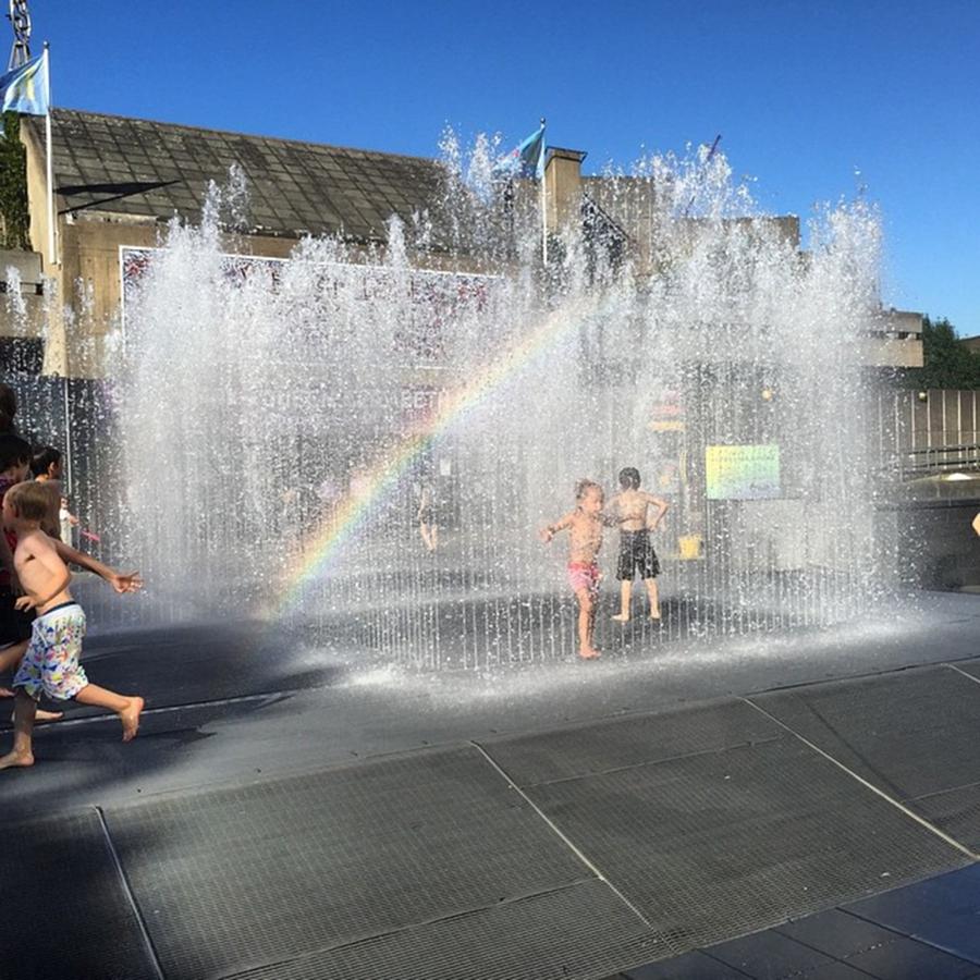 Southbank Photograph - Cooling Down Fun Under A #rainbow On by Louise McAulay