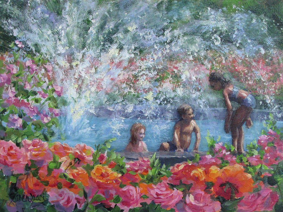 Cooling Off Painting by Karen Ilari