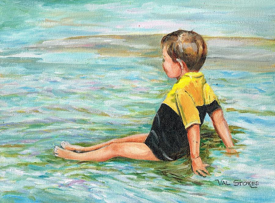 Cooling off Painting by Val Stokes