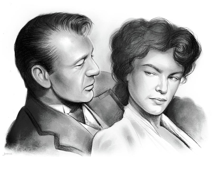 Cooper And Bacall Drawing