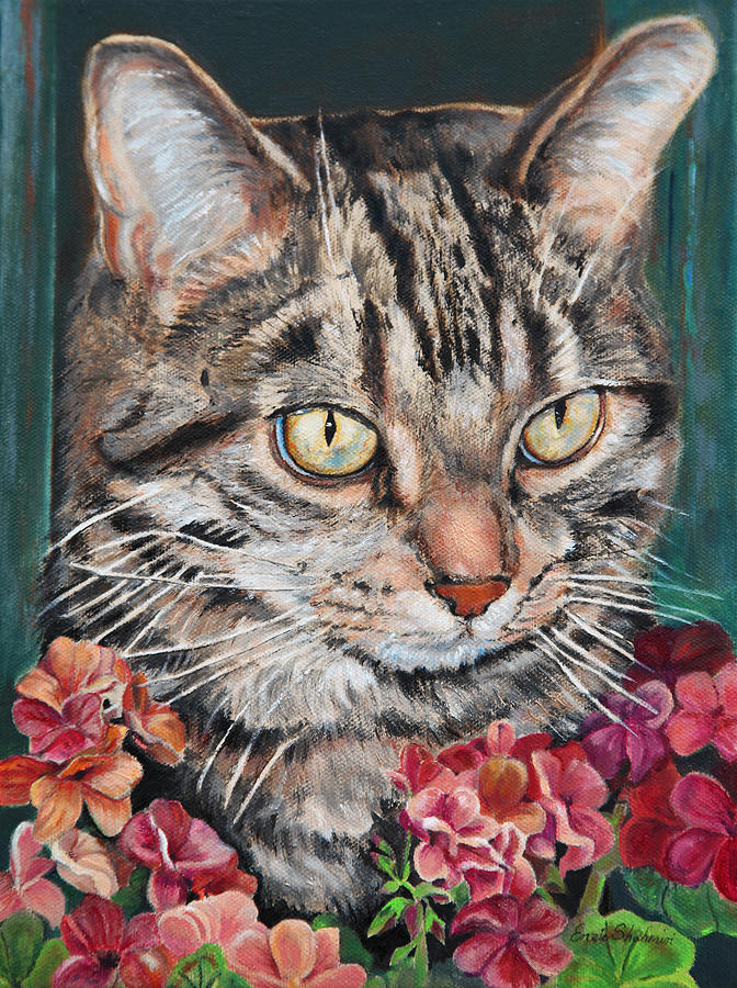 Cooper the Cat Painting by Portraits By NC