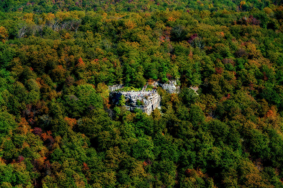 Coopers Rock aerial in the fall Photograph by Dan Friend