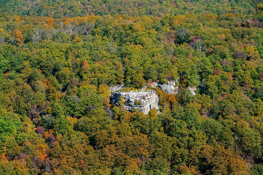Coopers Rock aerial photo in the fall Photograph by Dan Friend