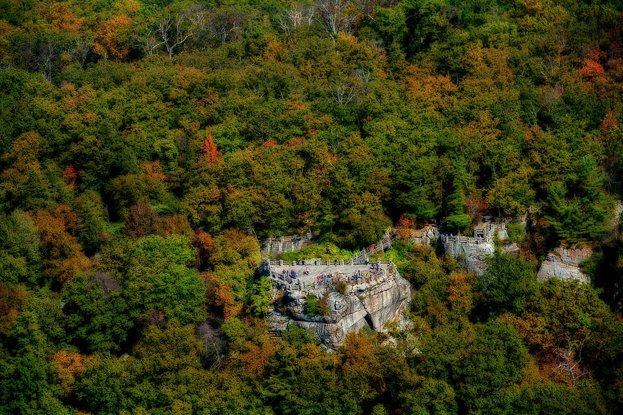 Coopers Rock aerial photos in the fall colors Photograph by Dan Friend