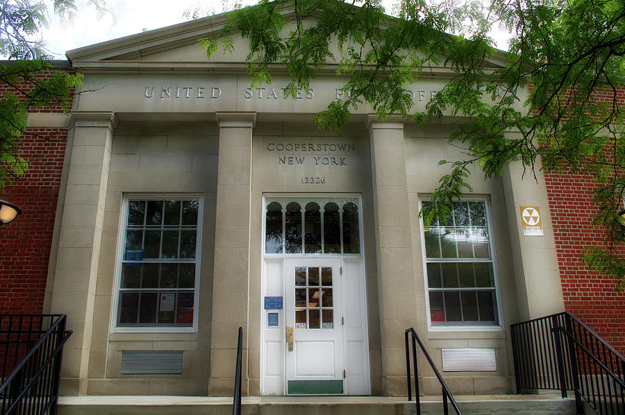 CoopersTown New York Post Office Facade Photograph by Thomas Woolworth