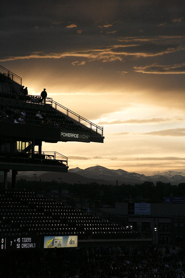 Coors Field at Sunset Photograph by Marilyn Hunt