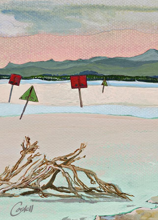 Cootharaba Dusk - Noosa Lakes Painting by Joan Cordell
