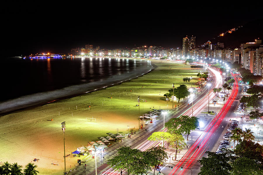 Copacabana by night Photograph by Mihai Andritoiu