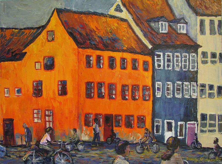 Copenhagen Painting by Art Nomad Sandra  Hansen
