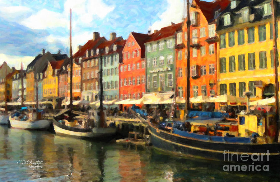 Boat Painting - Copenhagen by Chris Armytage