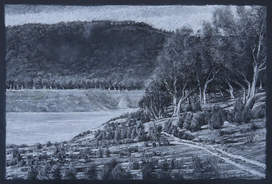 Copeton Dam NSW Drawing by Jon Falkenmire