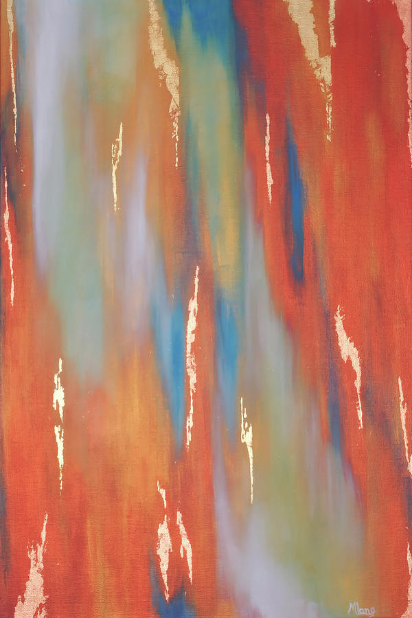Copper Abstract 3 Painting by Michelle Joseph-Long