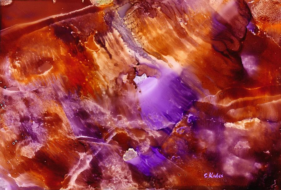 Copper and Amethyst II Painting by Susan Kubes