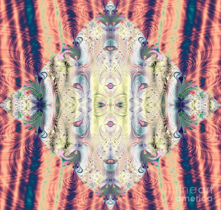 Copper and Pastels Menagerie Fractal Digital Art by Rose Santuci-Sofranko