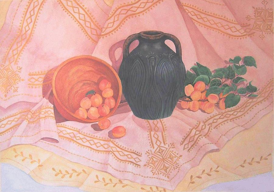 Realism Painting - Copper Bronze and Apricots by Janet Summers-Tembeli