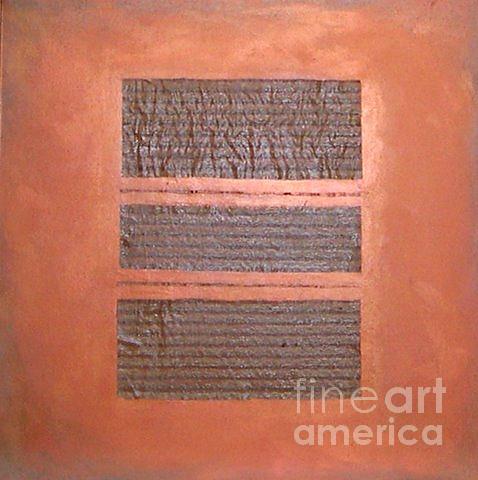 Decorative Painting - COPPER CLAD NUMBER three by Marlene Burns