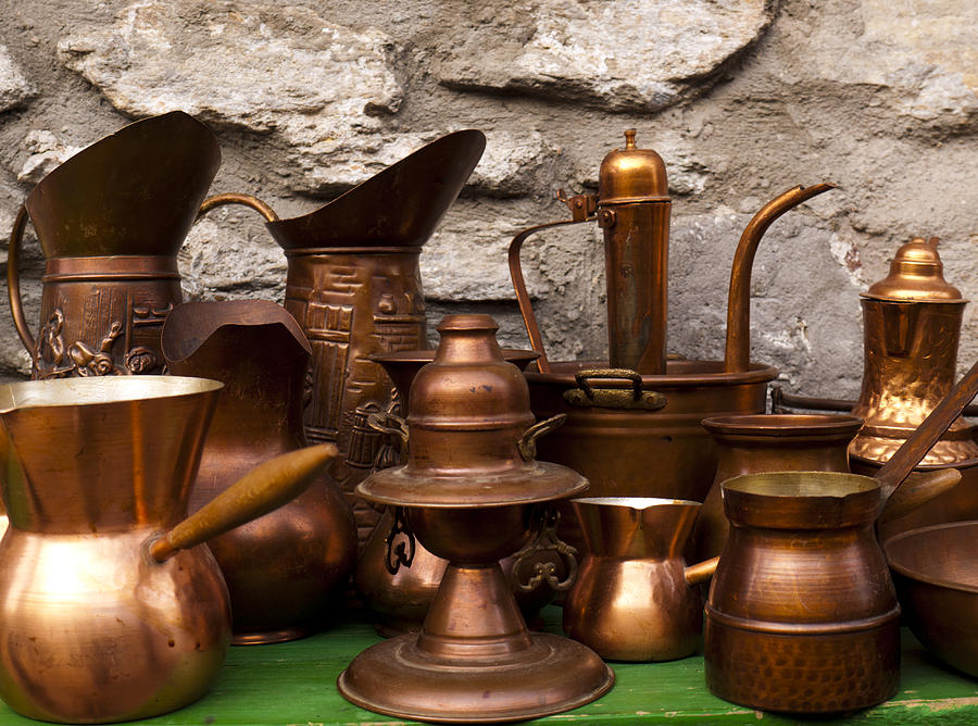 Coffee Photograph - Copper Cookware by Rae Tucker