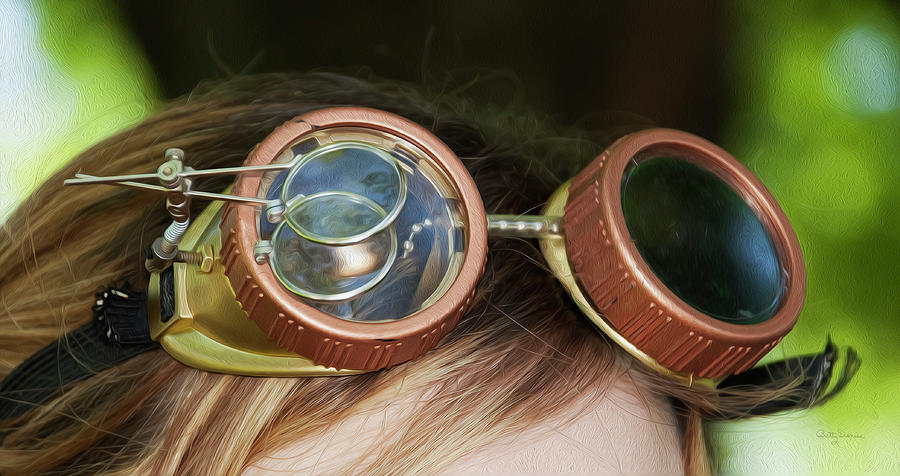 Goggle Photograph - Copper Goggles - Steampunk by Betty Denise