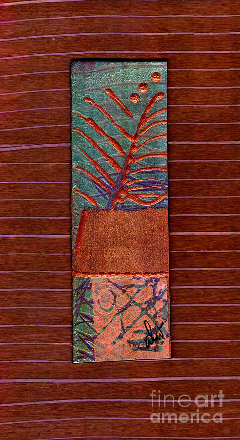 Copper Leaf Mixed Media by Angela L Walker