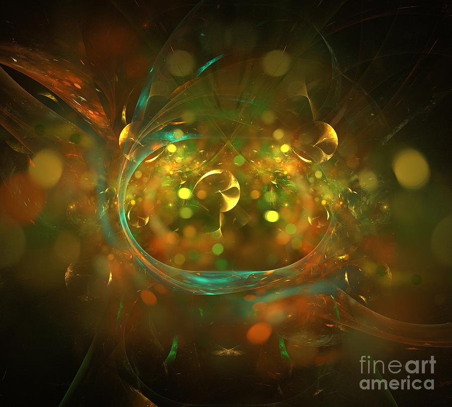 Abstract Digital Art - Copper Pot Bubbles by Kim Sy Ok