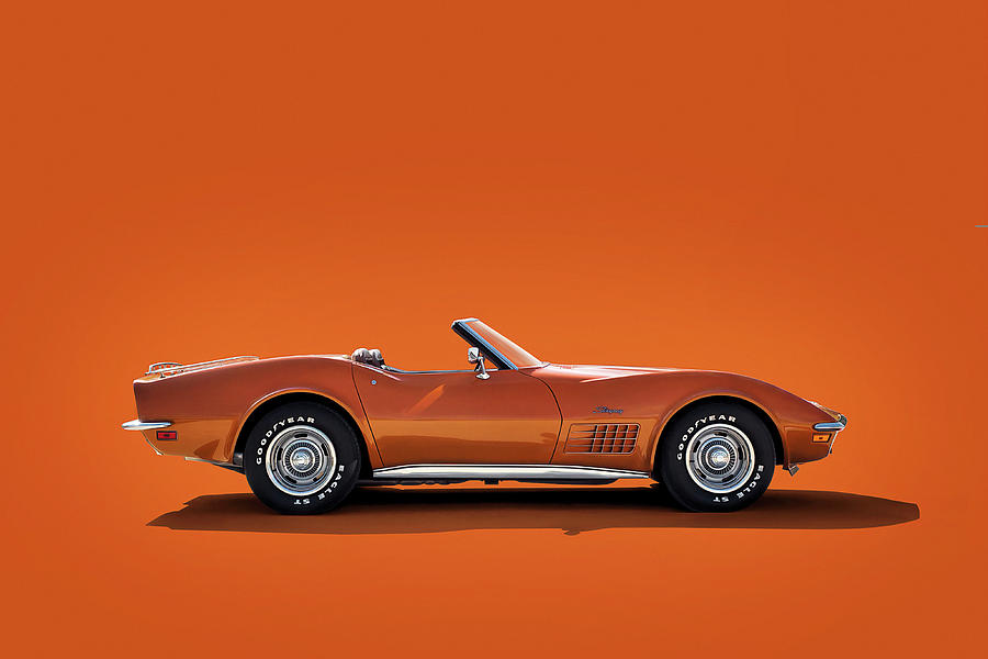 Vintage Digital Art - 1972 Corvette by Douglas Pittman