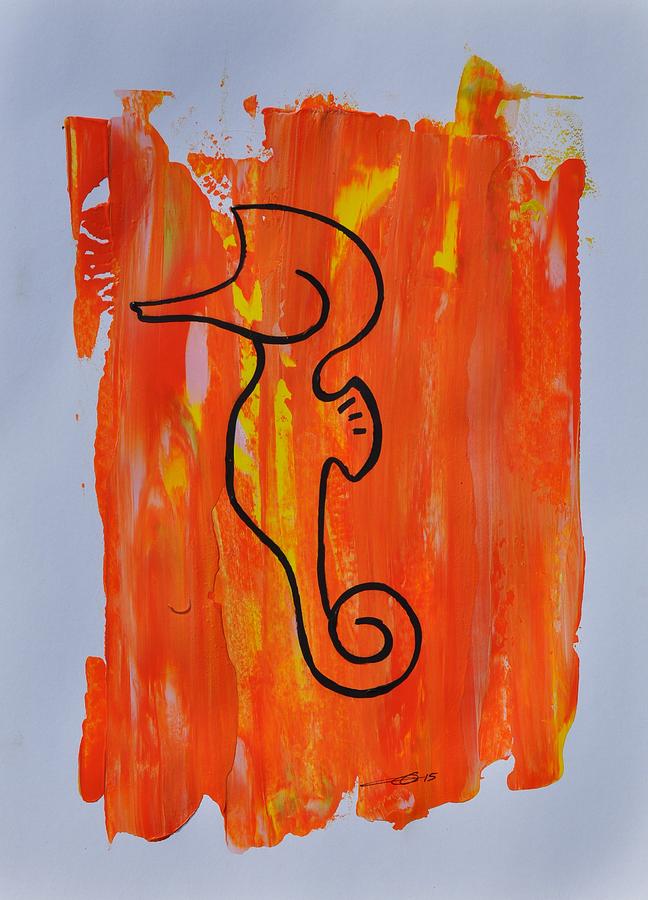 Copycat seahorse 04/30 Painting by Eduard Meinema