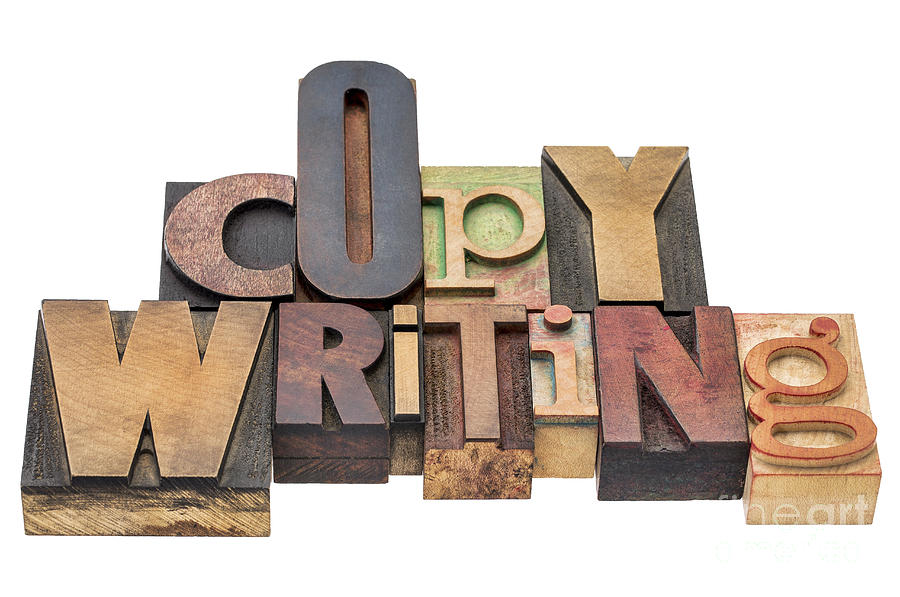 Copywriting Word In Wood Type Photograph by Marek Uliasz