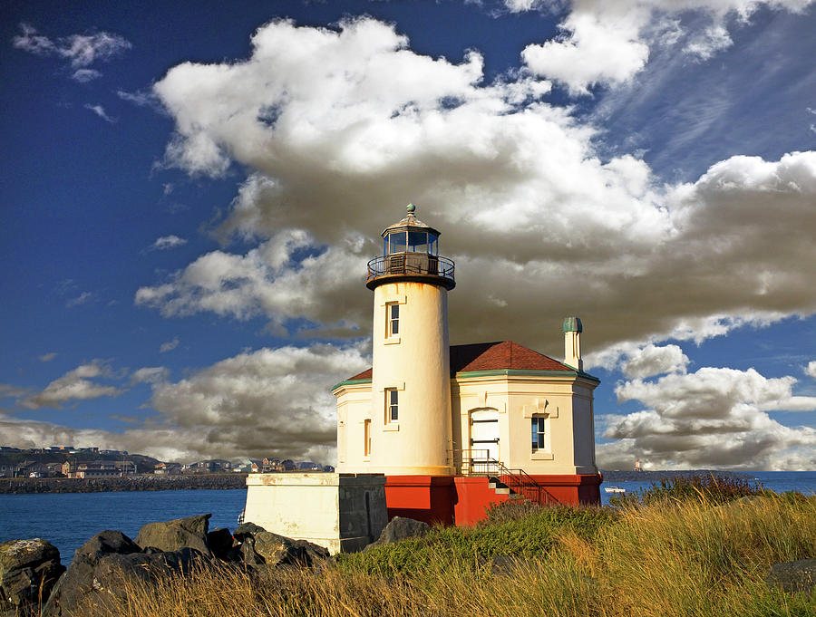 Coquile Light, Oregon Photograph by Buddy Mays