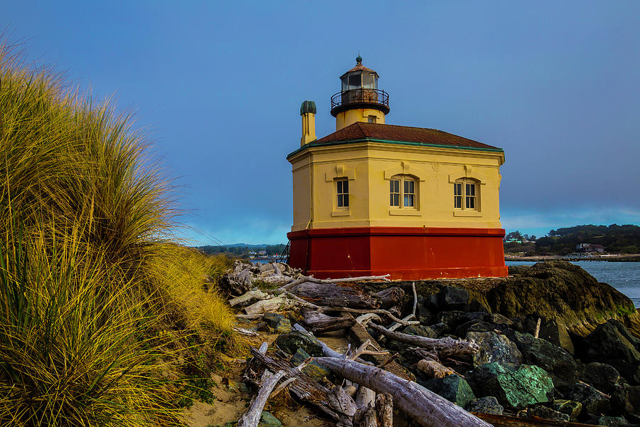 Lighthouse Photograph - Coquille River 2 Lighthouse by Garry Gay