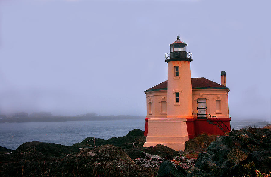 Beach Photograph - Coquille River Lighthouse 2 by Mike Flynn