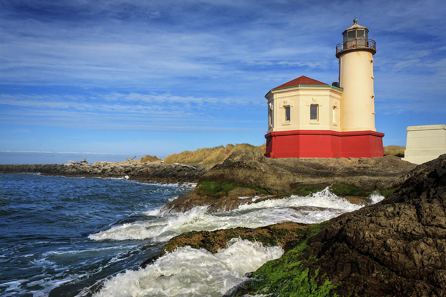 Coquille River Lighthouse At Bandon Photograph by James Eddy