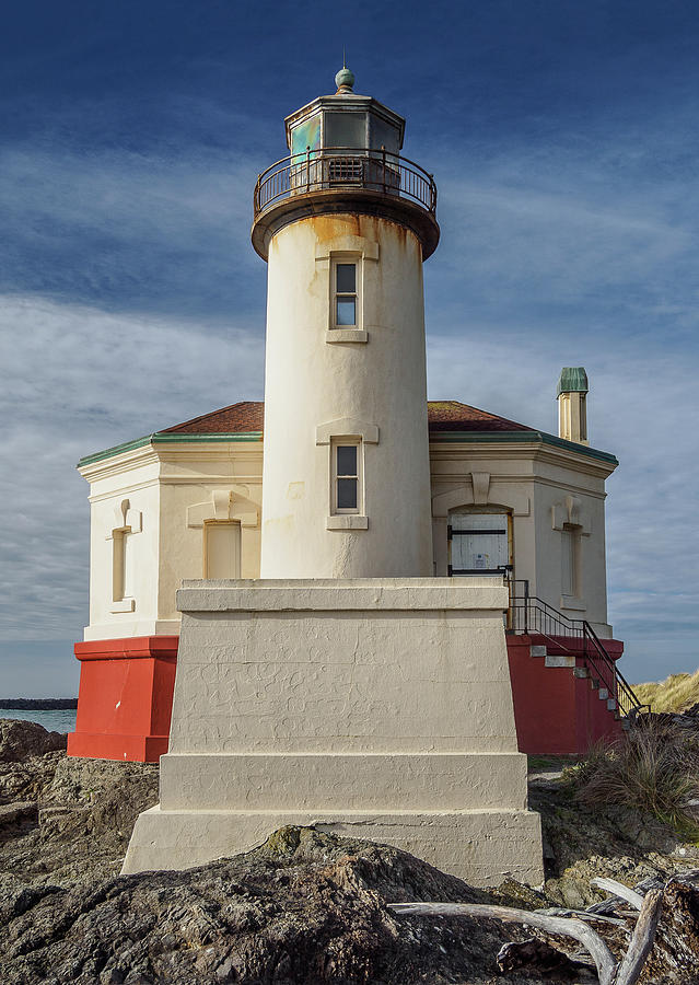 Coquille River Lighthouse in Color Photograph by Greg Nyquist