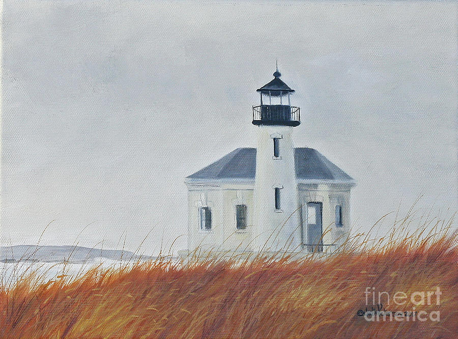 Coquille River Lighthouse Painting by Julie Peterson