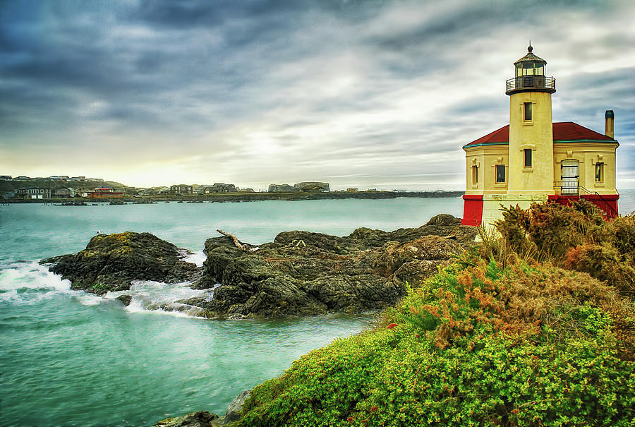 Coquille River Lighthouse Photograph by Priscilla Burgers