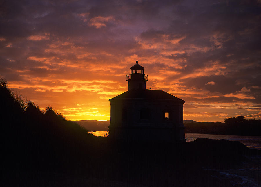 Coquille River Lighthouse Silhouette Photograph by Robert Potts
