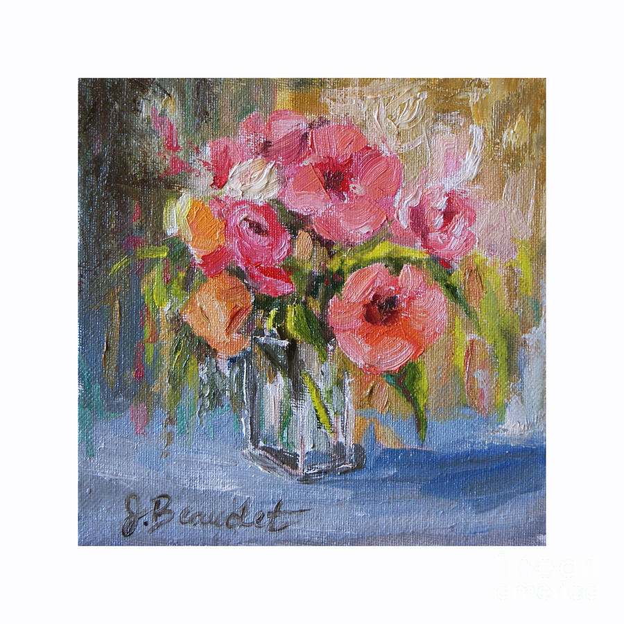 Coral Bouquet Painting