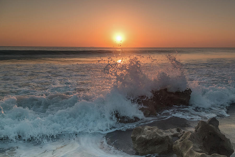 Coral Cove Splash Sunrise Photograph by Joe Kopp