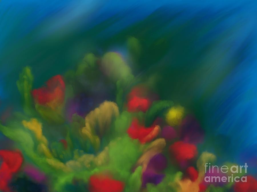 Coral Impressions Painting by Roxy Riou