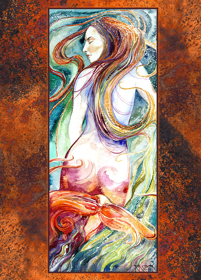 Coral Mermaid Painting by Ragen Mendenhall