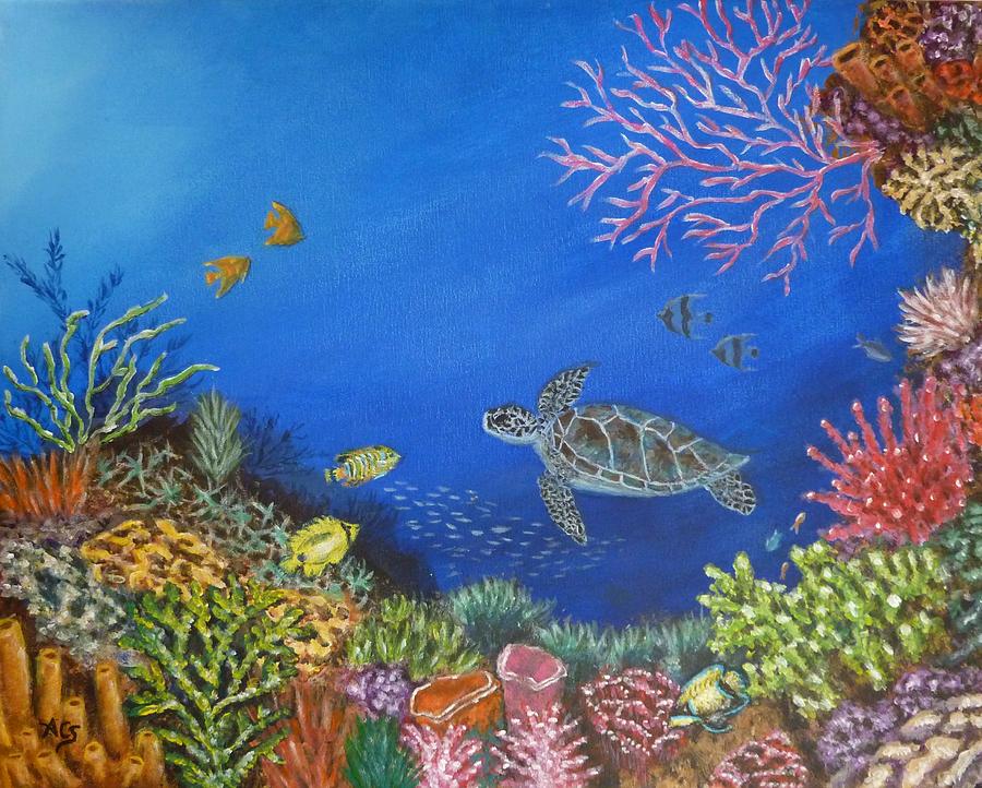 Coral Reef Painting by Amelie Simmons